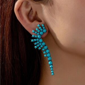 Free People Turquoise Statement Earrings